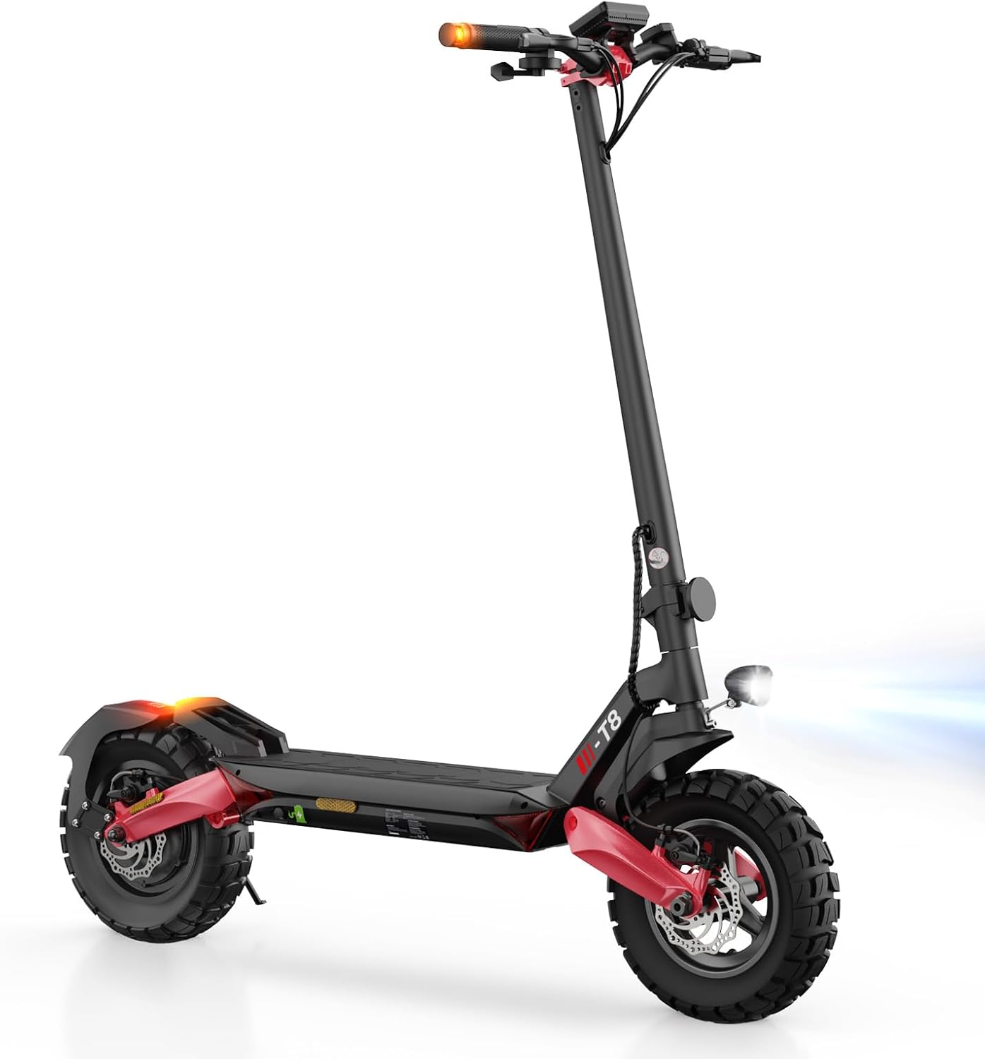 E Scooter mit Straßenzulassung, 10 Zoll Offroad Luftreifen, ABE Elektroroller mit Doppelter Stoßdämpfung – Bild 2