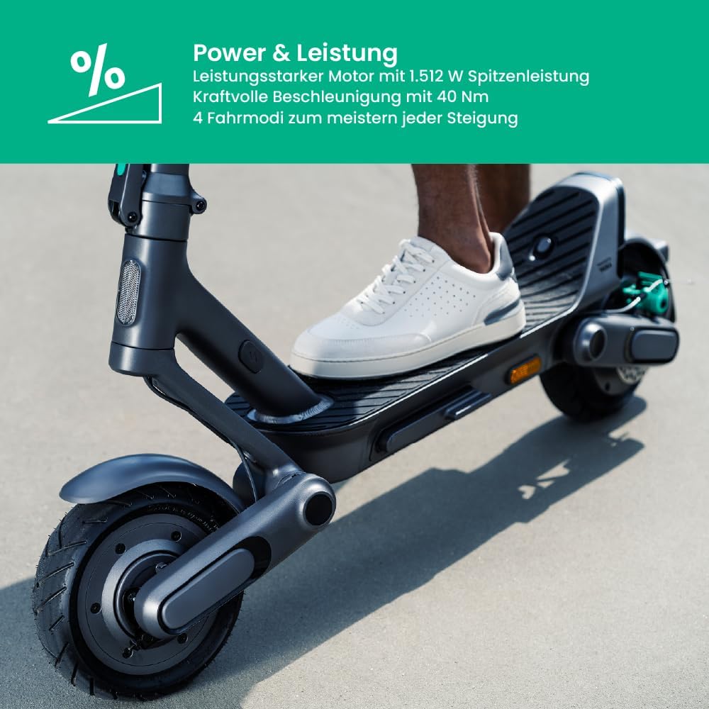 Egret Ey! Serie E-Scooter mit Straßenzulassung | Bis zu 65Km Reichweite und 1520 Watt Peak, 20km/h, Luftreifen, Dual Bremsen, App (Wählbar Ey! 1, Ey! 2, Ey! 3, Ey! 6, Ey! 7) – Bild 5