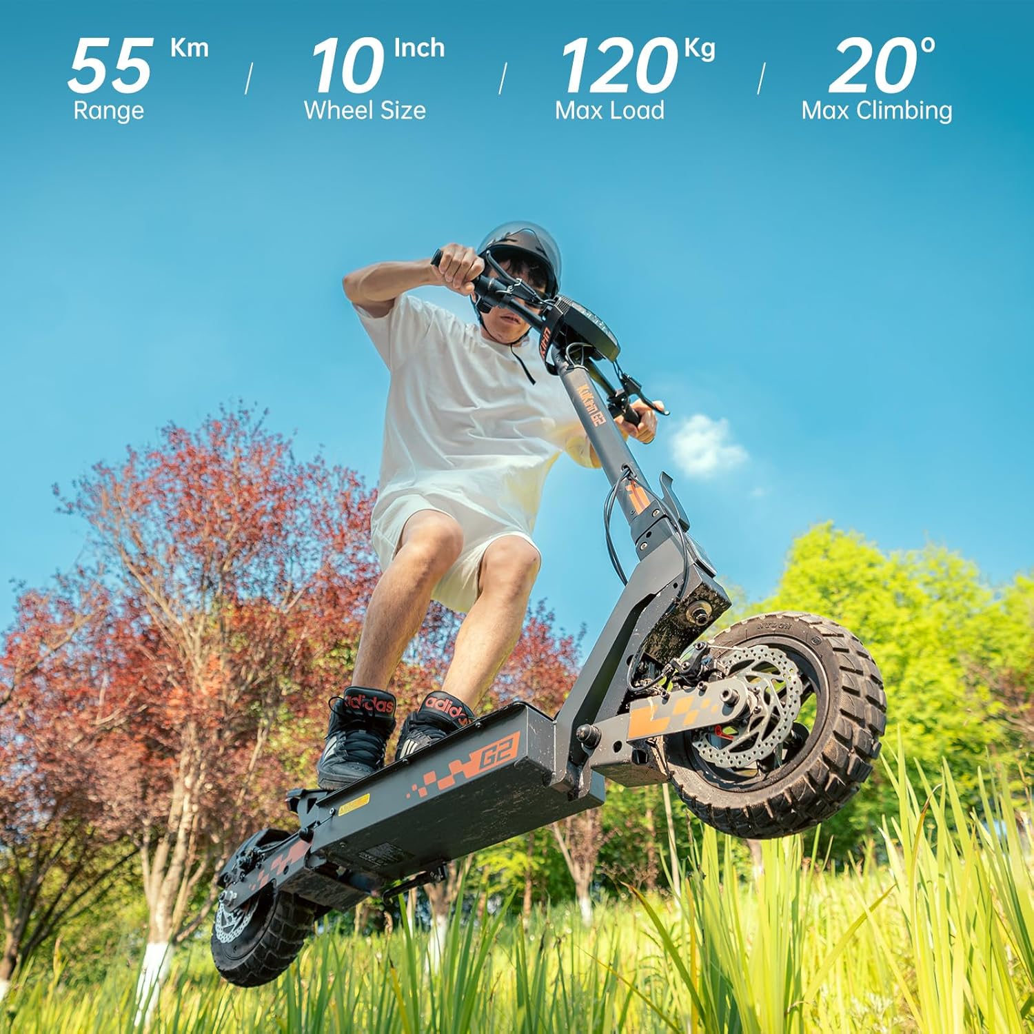 Kukirin G2 E Scooter 55 Km Reichweite Elektro Roller Elektroroller Elektro Scooter 10" Elektro E-Scooter – Bild 3