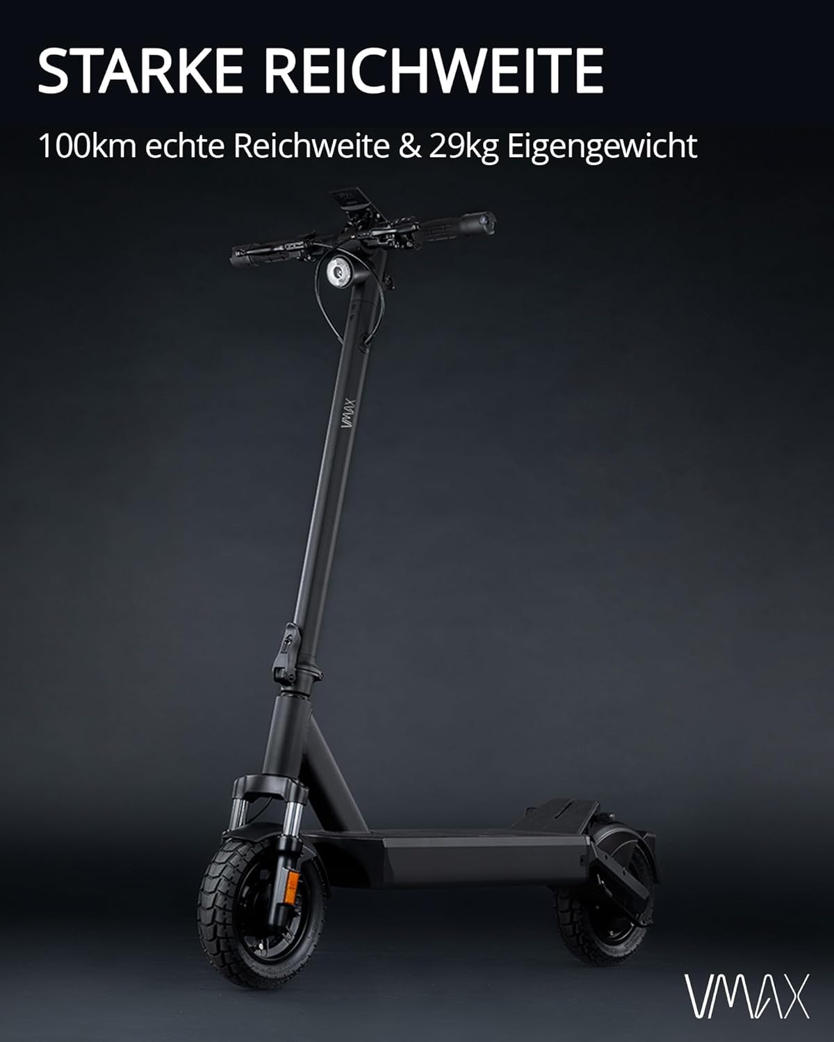 VMAX E-Scooter VX4 Serie, E-Roller mit Straßenzulassung in D, Reichweite bis zu 100km, 150 kg max. Zuladung, Blinker, Integrierte Federung, LCD-Display, App Funktion – Bild 4