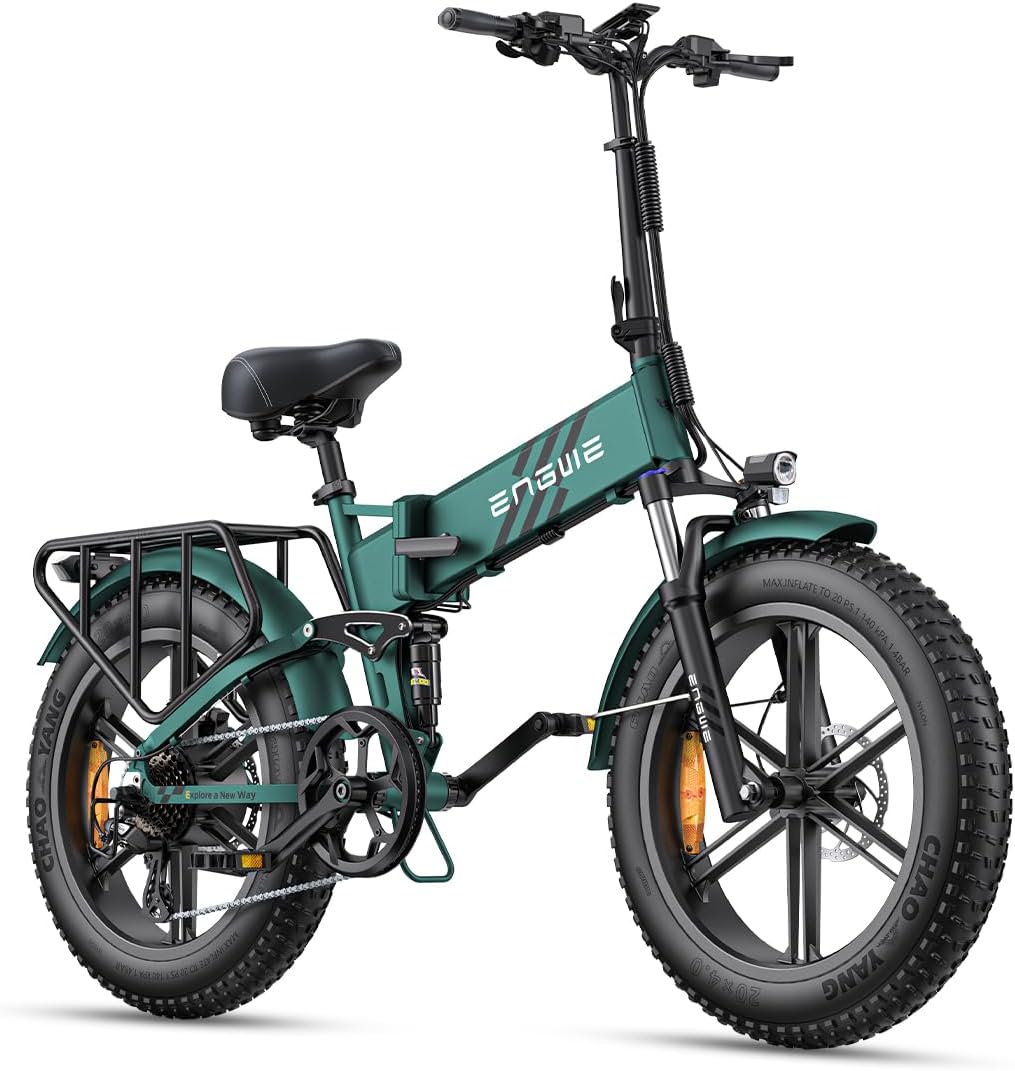 ENGWE E Bike Herren Klapprad Elektrofahrrad mit 20x4.0 Zoll Fat Tire,16Ah Herausnehmbarer Akku Lange Reichweite bis 150KM/110KM, Vollfederung, 8-Gang, Engine Pro/Engine Pro 2.0 – Bild 2