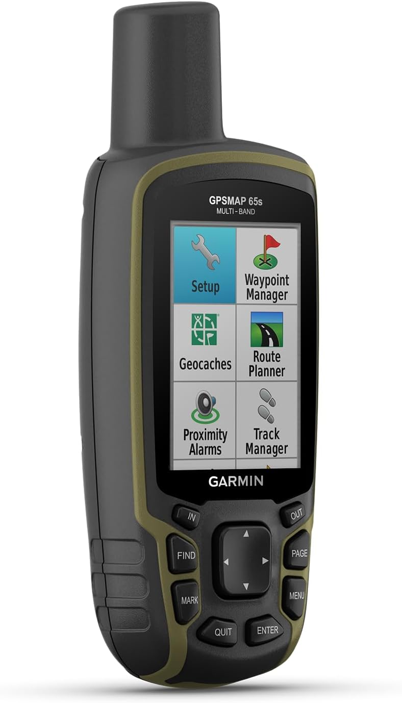 Garmin GPSMAP 65s – Robustes GPS-Outdoor-Navi mit vorinstallierter TopoActive Europakarte, 2,6“ Farbdisplay, Barometer & Kompass. Navigation mit 5 Satellitensystemen und Multi-Frequenz-Technologie. – Bild 2