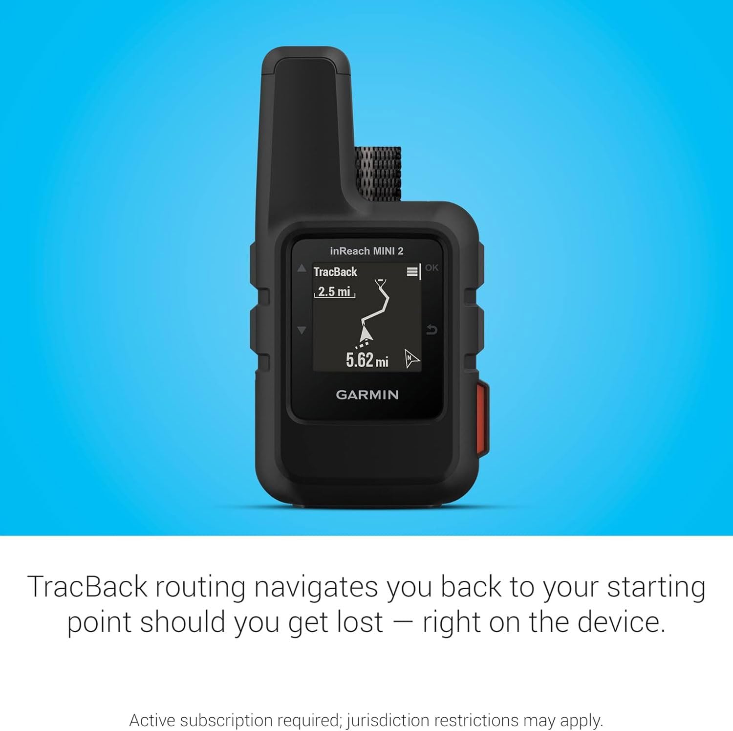 Garmin inReach Mini 2, Leichter und kompakter Satellitenkommunikator, Wandern Handheld, schwarz – Bild 4